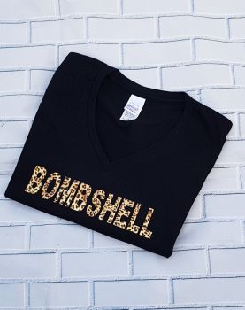Ladies T Shirt -  V Neck - BOMBSHELL