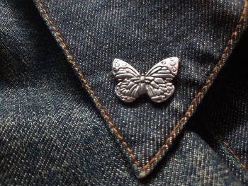 Lapel Pin - Pewter Pin Badge - Butterfly