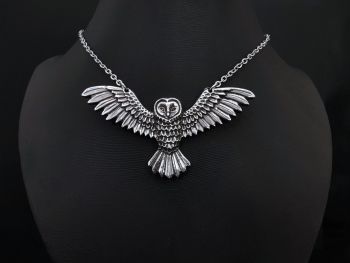 Necklace - Pewter -The Noble Owl (Nobby) Statement Necklace