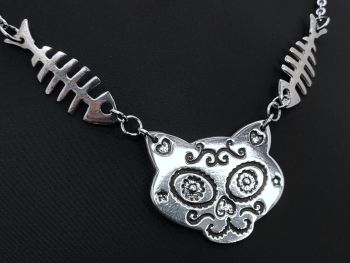 Chest Piece Necklace - Pewter - The Cat's Dinner