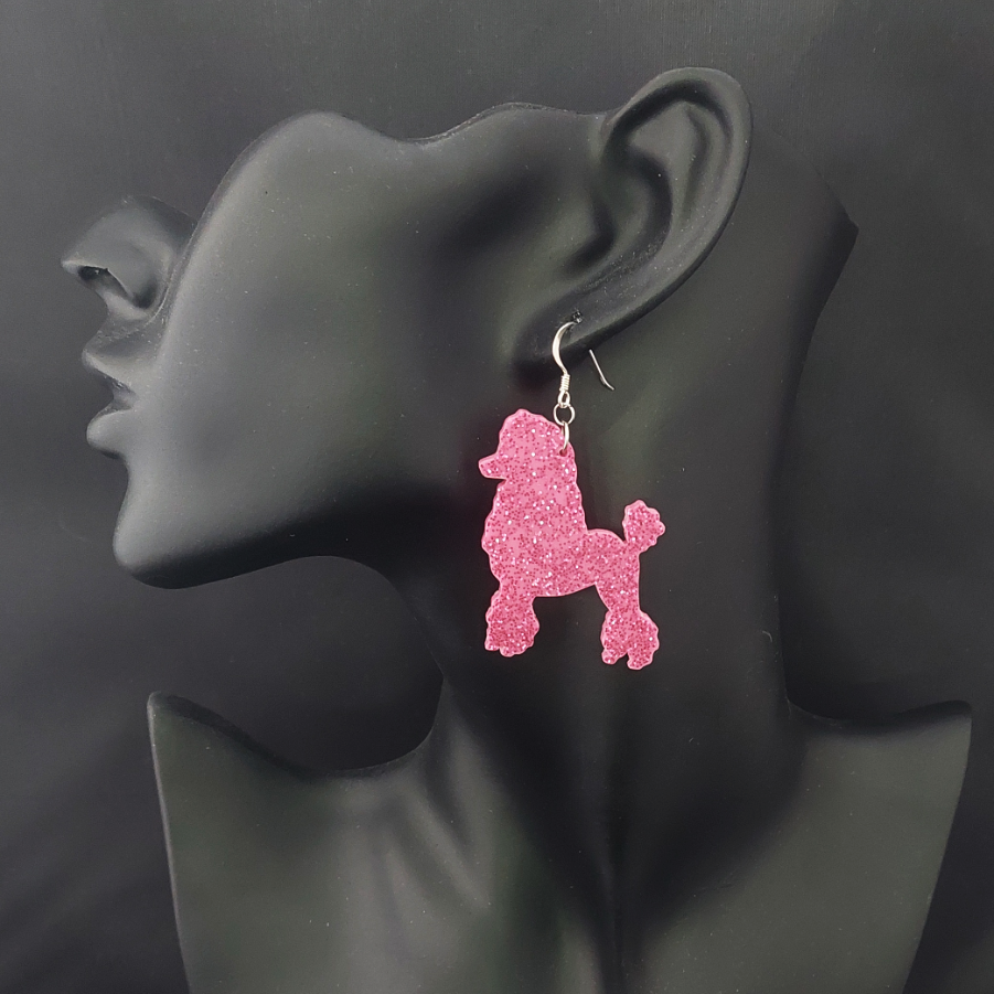 Poodle earrings clearance