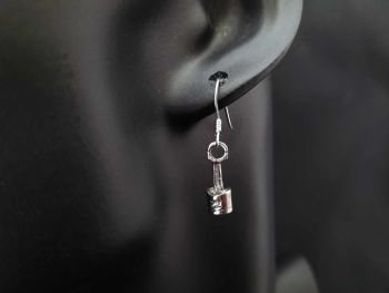 Earrings - Pewter - Tiny Pistons