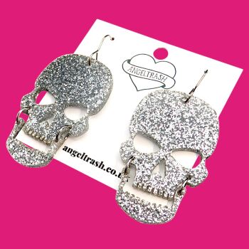 Jiggly Jaw Skull Earrings