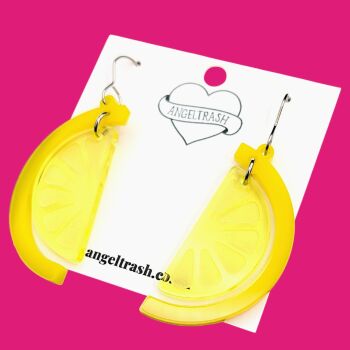 Juicy Fruit Slice (Lemon) Earrings