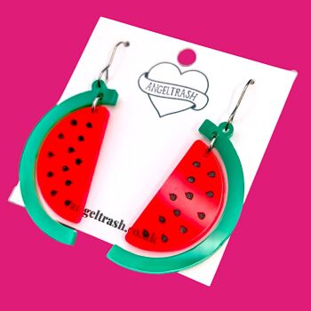 Juicy Fruit Slice (Watermelon) Earrings