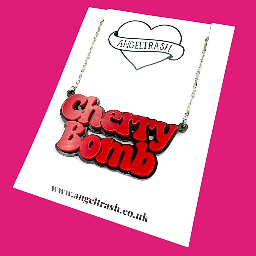 Name Necklace  - Cherry Bomb