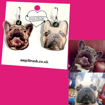 Custom Pet Head Earrings - Two Different Photographs