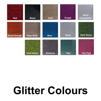 Acrylic Colours - Colour Swatches of available acrylic