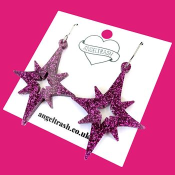 MCM Star Dangle Earrings - Custom Colour
