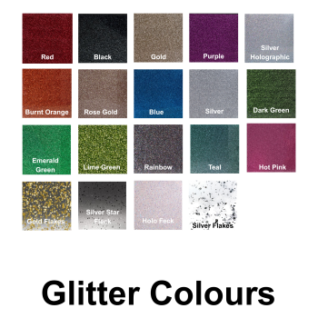 Acrylic Colours - Colour Swatches of available acrylic
