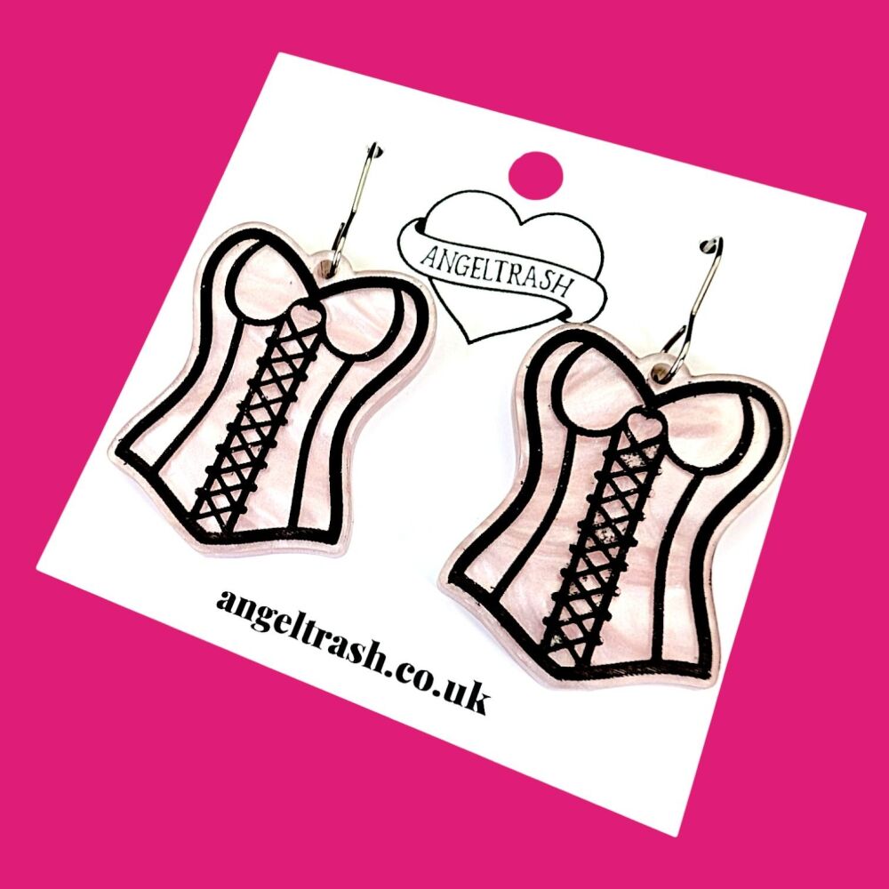 Vintage Corset Earrings - Choose Colour