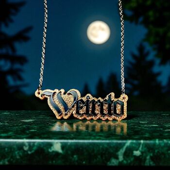 Name Necklace  - Gothgram Font - Weirdo