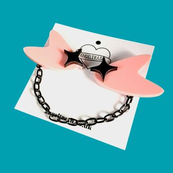 MCM Boomerang & Burst Cardi/Sweater Clips in Pink & Black