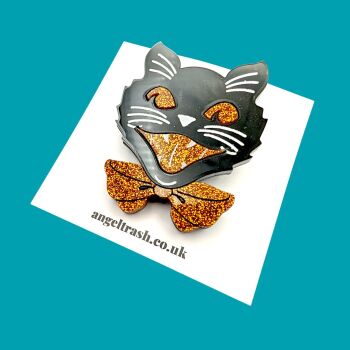 Brooch - Vintage Halloween Cat