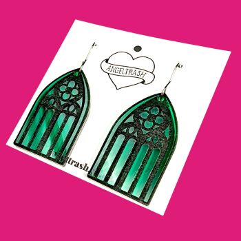 Cathedral Window Earrings - Choice of Large or Small - Choose Colour