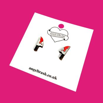 Wooden - Tiny Hand Painted Studs - Bloody Knife
