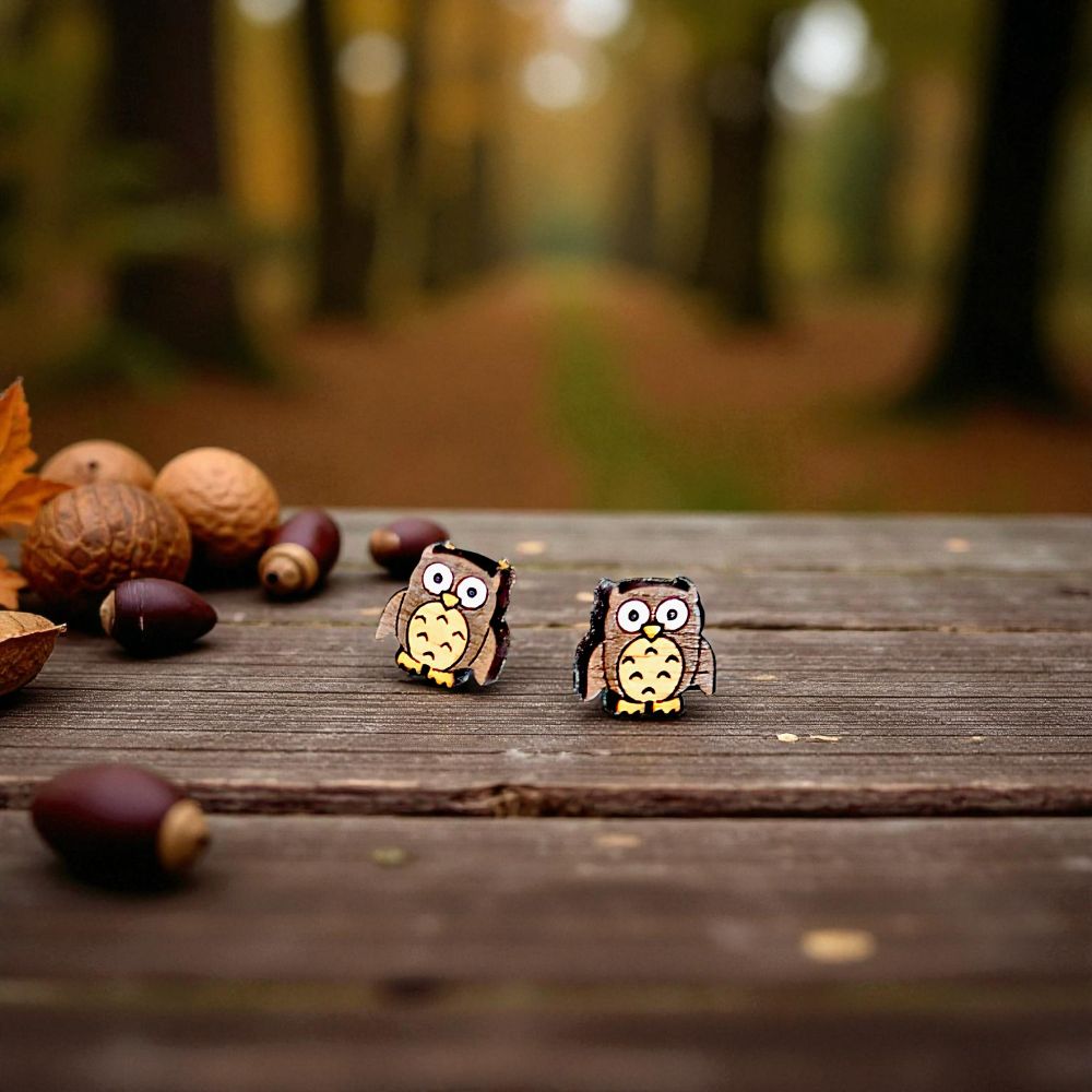 5. Hand Painted Wooden Earrings
