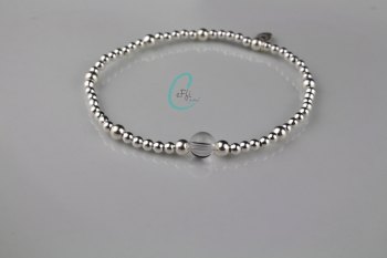 Silver and Rock Crystal Bracelet