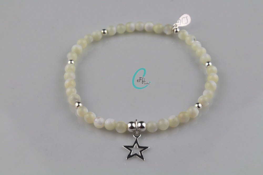 Mother Of Pearl and Silver Bracelet