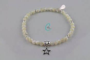 Mother Of Pearl and Silver Bracelet