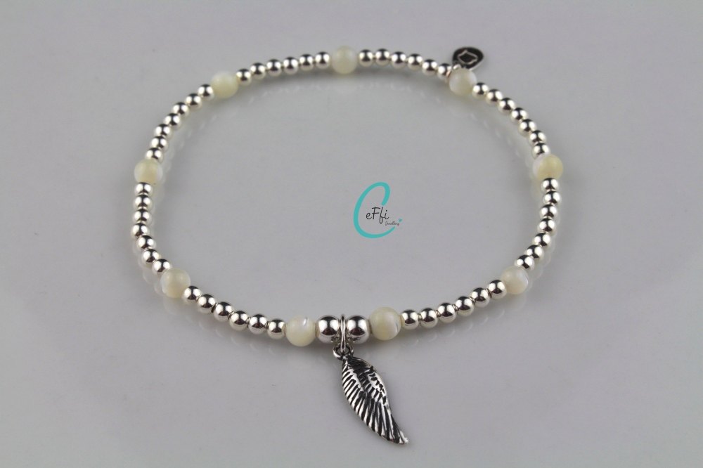 Silver and Mother Of Pearl Bracelet