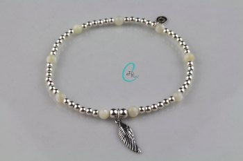 Silver and Mother Of Pearl Bracelet