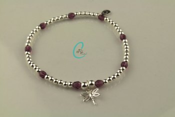 Silver and Amethyst Bracelet