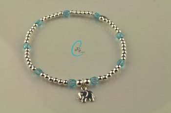 Silver and Aqua Bracelet