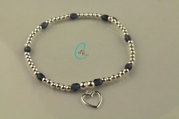 Silver and Montana Bracelet