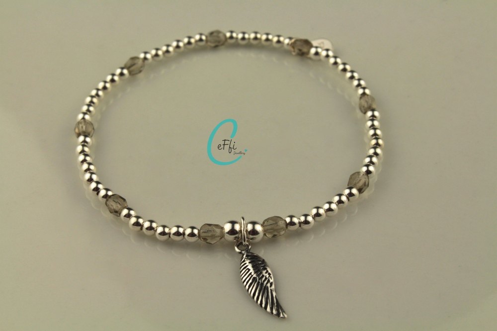 Silver and Black Diamond Bracelet 