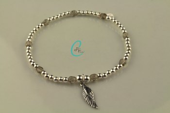 Silver and Black Diamond Bracelet 