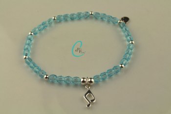Aqua and Silver Bracelet