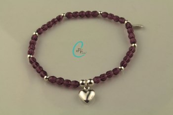 Amethyst and Silver Bracelet