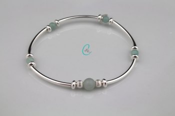 Colour Pop Noodle Bracelet - Amazonite