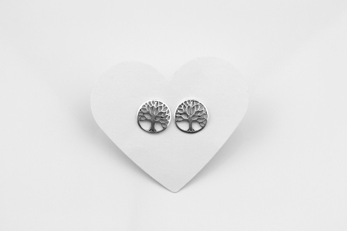 Silver tree studs | CeFfi