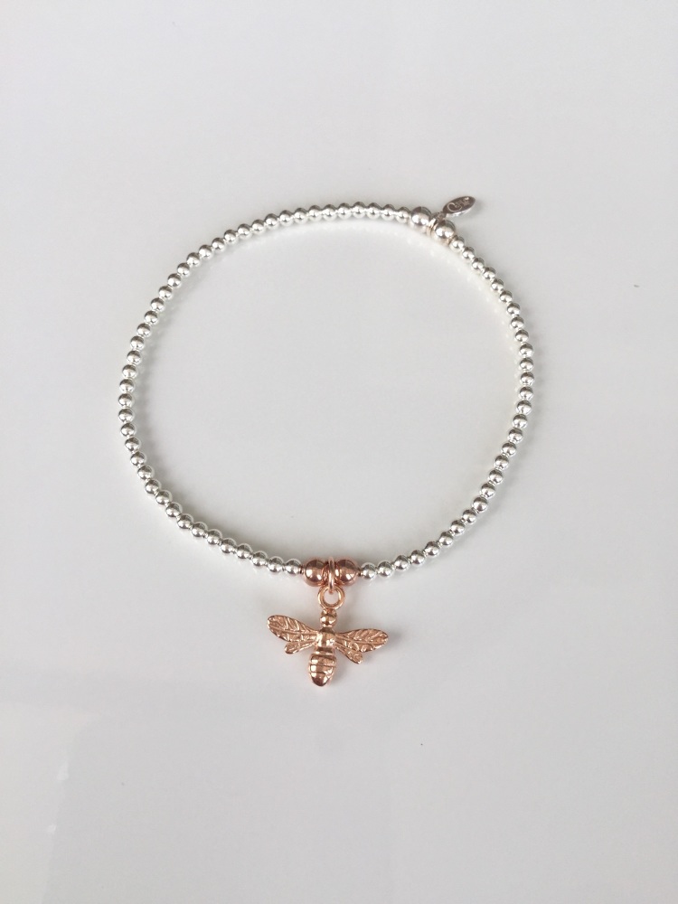 Dainty Rose Bee Bracelet