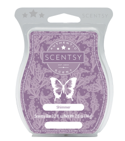 shimmer wick free scented candle wax bar scentsy
