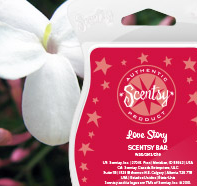 love story wick free scented candle wax bar scentsy
