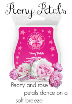 peony petals wick free scented candle wax bar scentsy