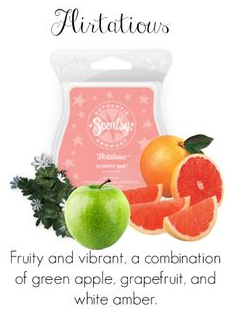 flirtatious wick free scented candle wax bar scentsy