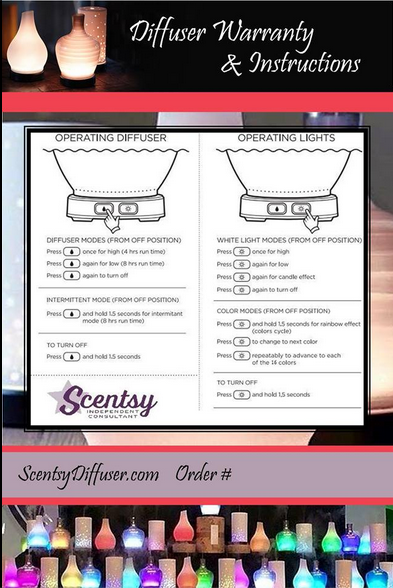 diffuser instrustions Scentsy Wick Free Scented Candles