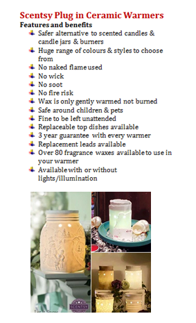 scentsy plug in ceramic warmers