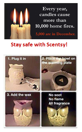 scentsy warmers safe candles
