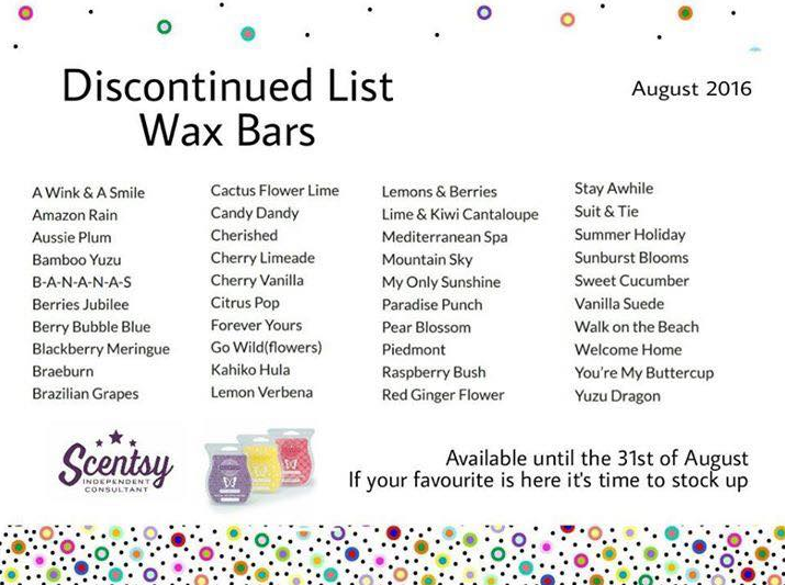 discontinued list aug 2016