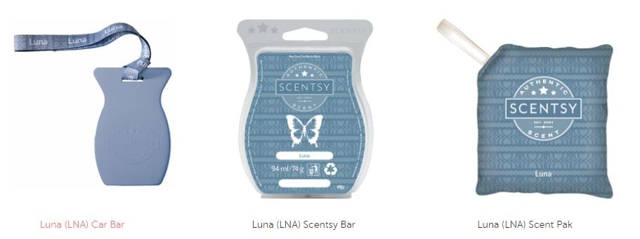 luna fragrance scentsy wick free scented candles