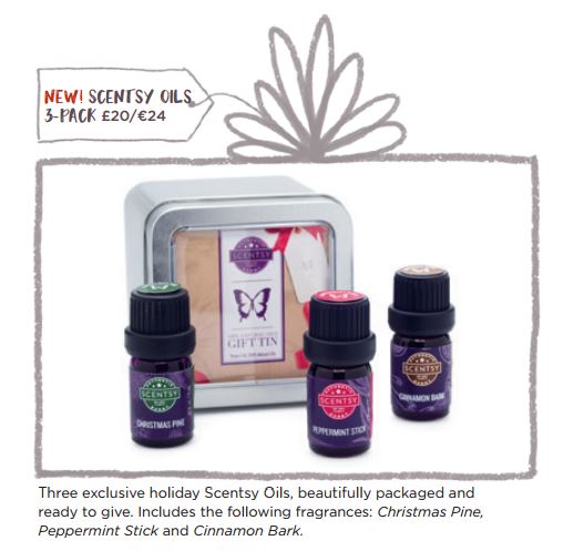 holiday scentsy oils gift pack wick free scented candles