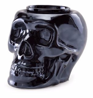 metallic skull scentsy wick free scented candles