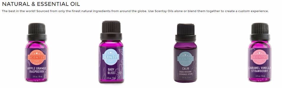 natural and essential oils scentsy