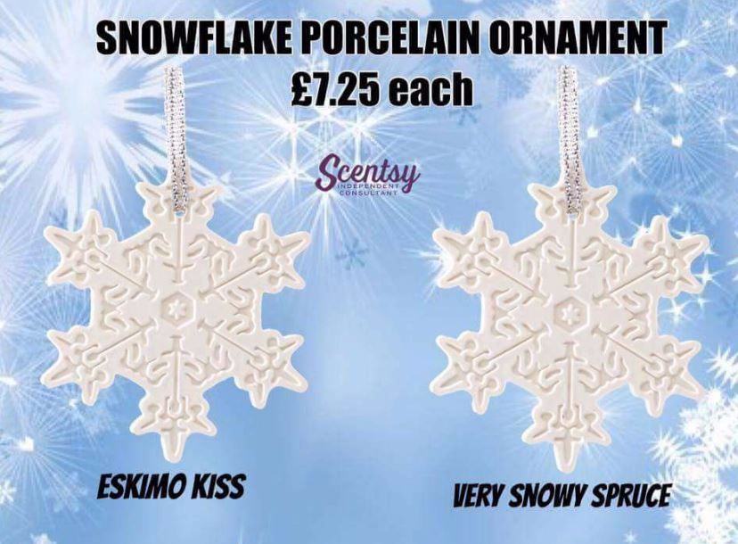 porclein scented ornament scentsy wick free scented candles