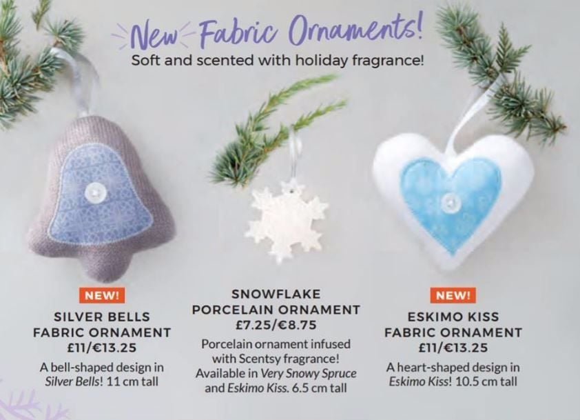 new fabric scented ornaments scentsy wick free scented candles